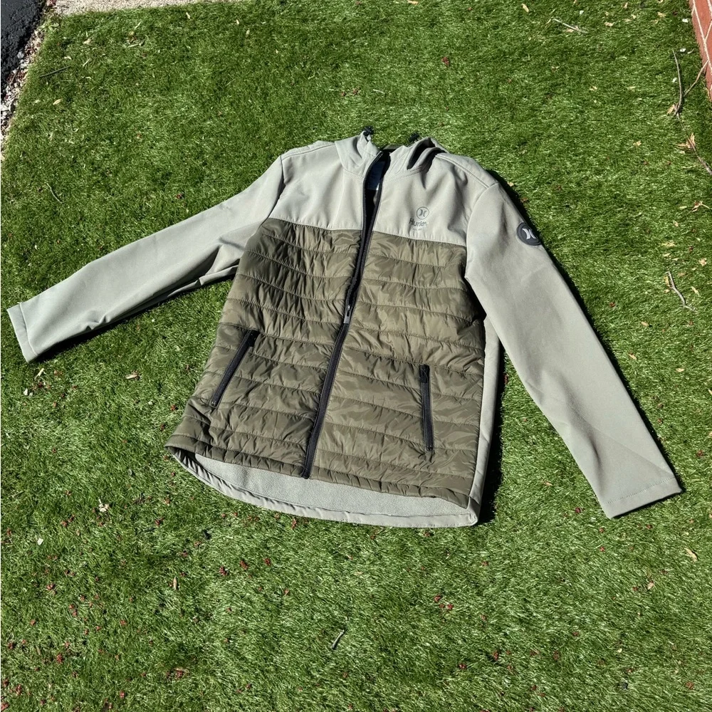 Hurley Green and Gray Hooded Jacket - Picture 12 of 16